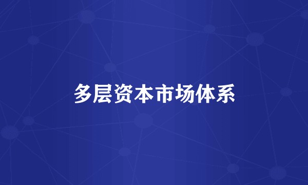 多层资本市场体系