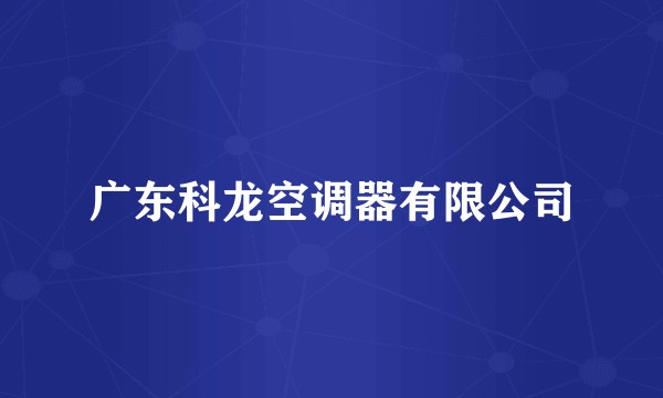 广东科龙空调器有限公司