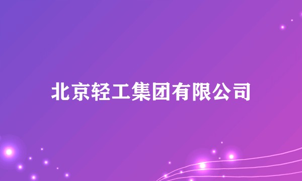 北京轻工集团有限公司