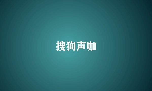 搜狗声咖
