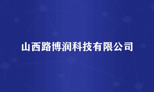 山西路博润科技有限公司