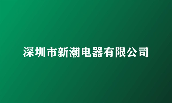 深圳市新潮电器有限公司