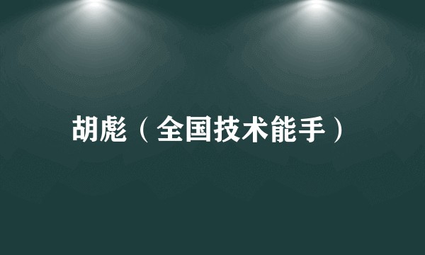 胡彪（全国技术能手）