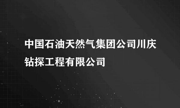 中国石油天然气集团公司川庆钻探工程有限公司