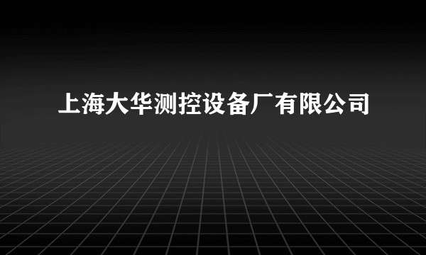 上海大华测控设备厂有限公司