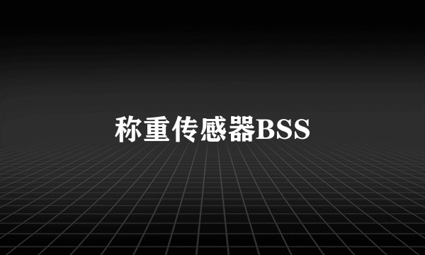 称重传感器BSS