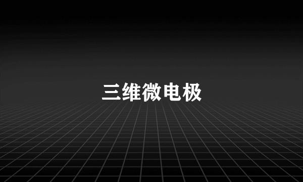 三维微电极
