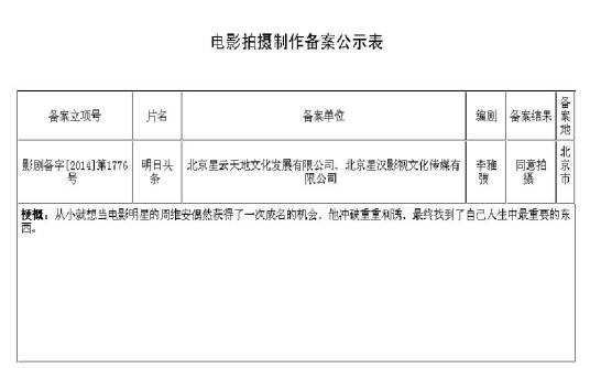 明日头条(李雅弢编剧电影)