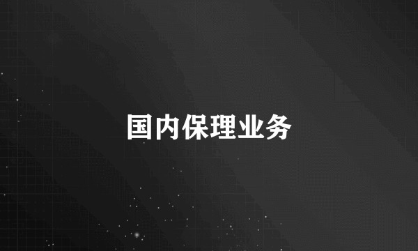 国内保理业务