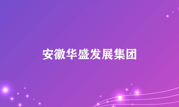 安徽华盛发展集团