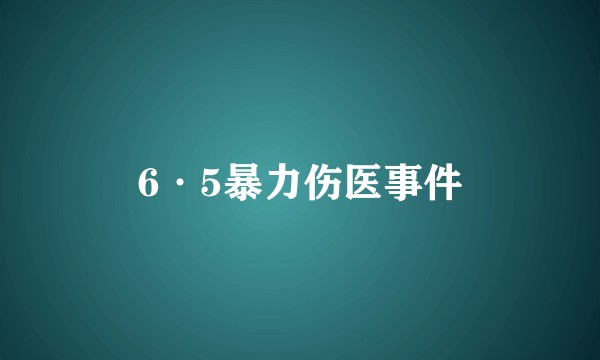 6·5暴力伤医事件