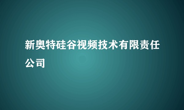 新奥特硅谷视频技术有限责任公司