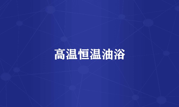 高温恒温油浴