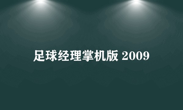 足球经理掌机版 2009