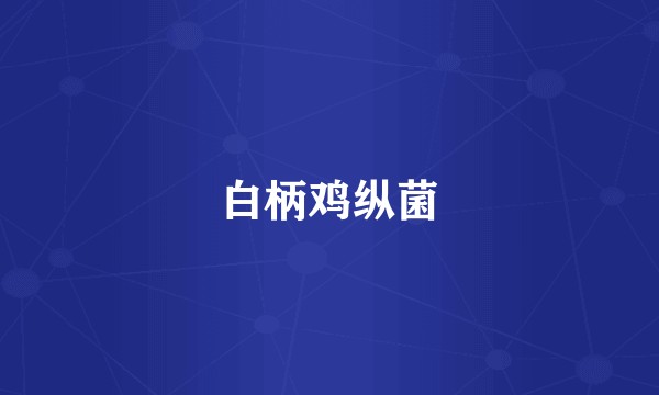 白柄鸡纵菌