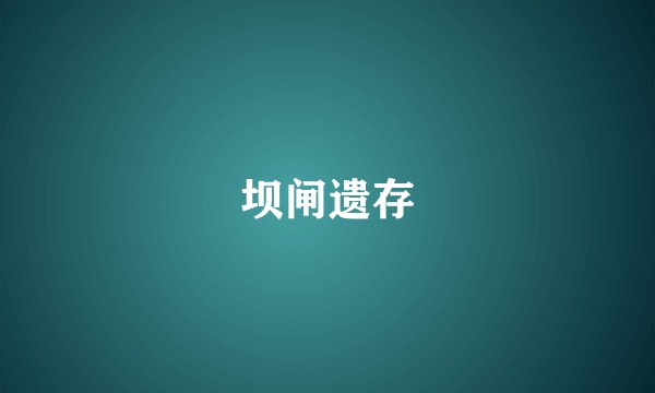 坝闸遗存