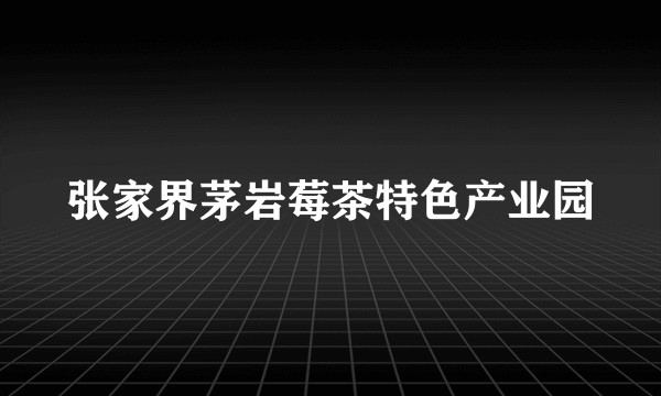 张家界茅岩莓茶特色产业园