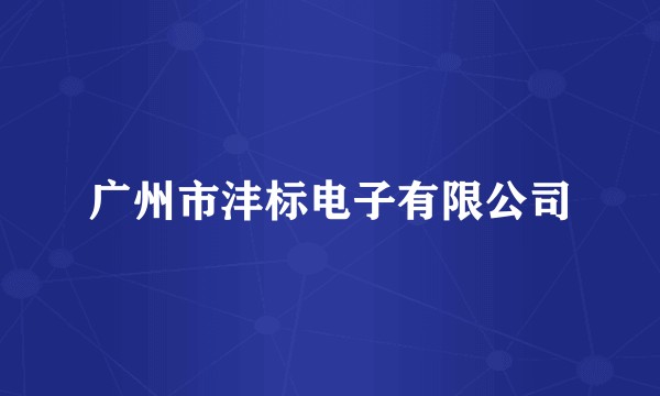 广州市沣标电子有限公司