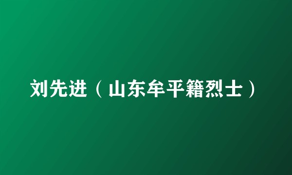 刘先进（山东牟平籍烈士）