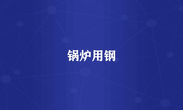锅炉用钢