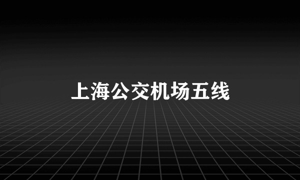上海公交机场五线