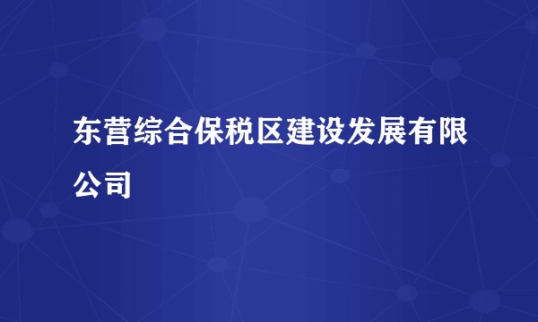东营综合保税区建设发展有限公司