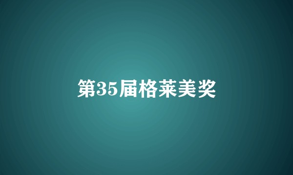 第35届格莱美奖