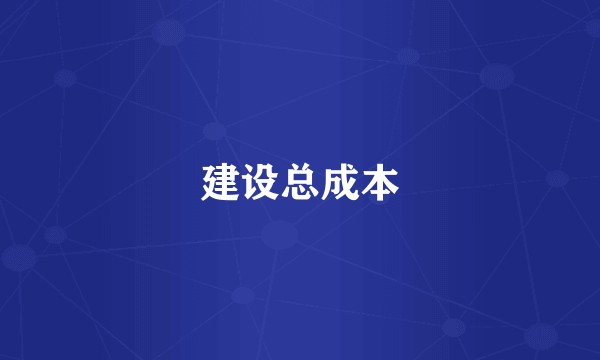 建设总成本