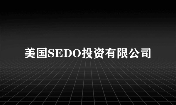 美国SEDO投资有限公司