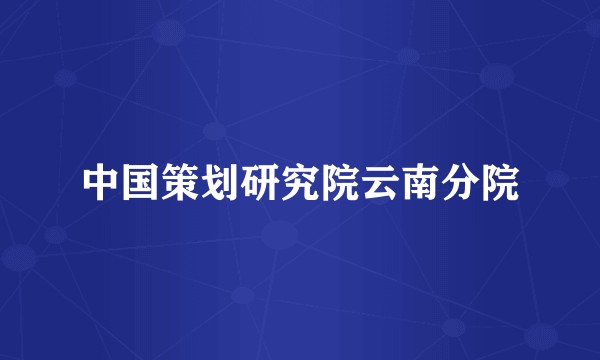 中国策划研究院云南分院