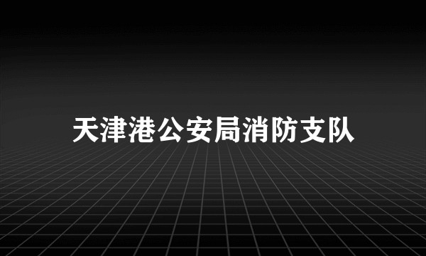 天津港公安局消防支队