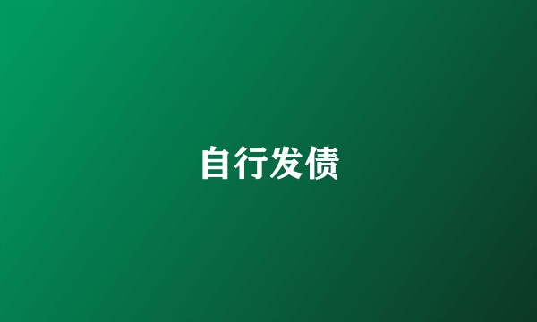 自行发债