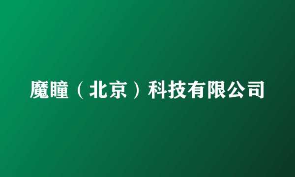魔瞳（北京）科技有限公司