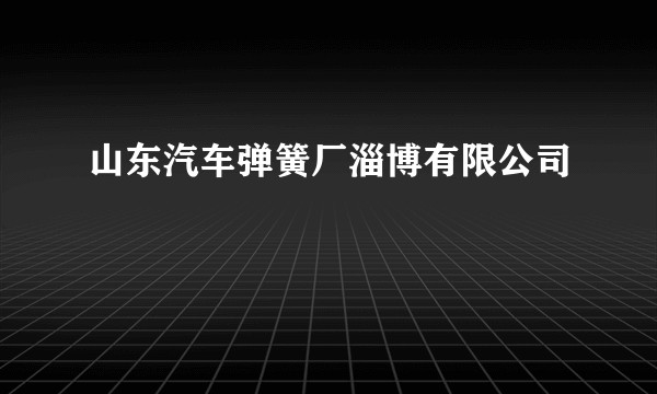 山东汽车弹簧厂淄博有限公司