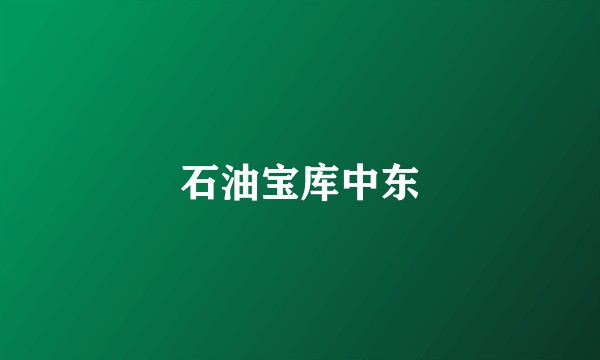 石油宝库中东