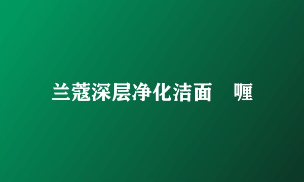 兰蔻深层净化洁面啫喱