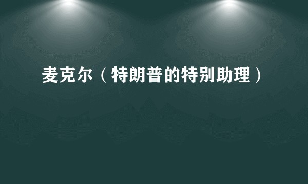 麦克尔（特朗普的特别助理）