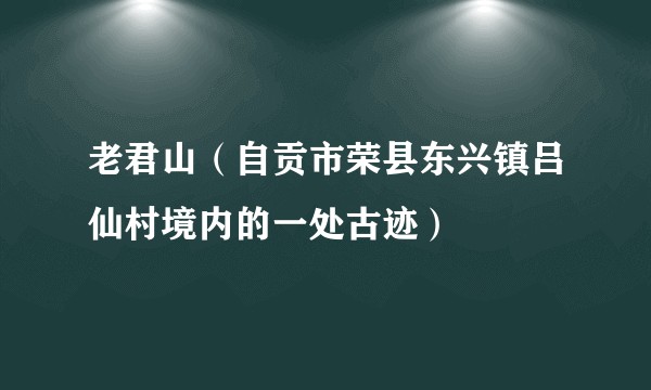 老君山（自贡市荣县东兴镇吕仙村境内的一处古迹）