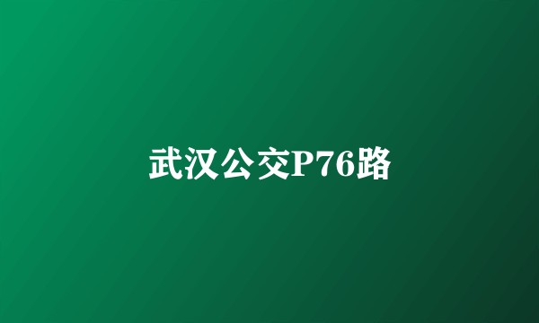 武汉公交P76路