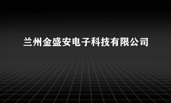 兰州金盛安电子科技有限公司