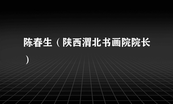 陈春生（陕西渭北书画院院长）