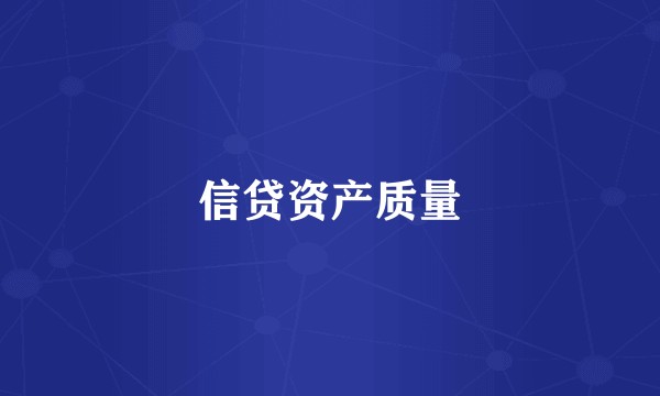 信贷资产质量