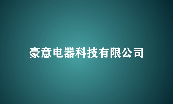 豪意电器科技有限公司