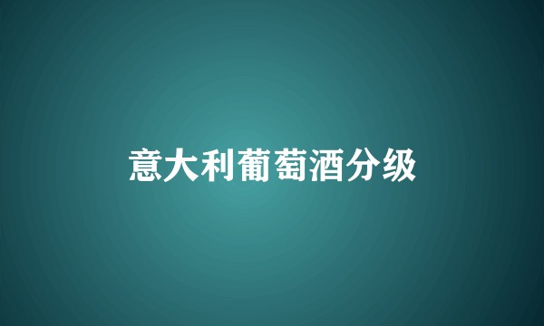 意大利葡萄酒分级