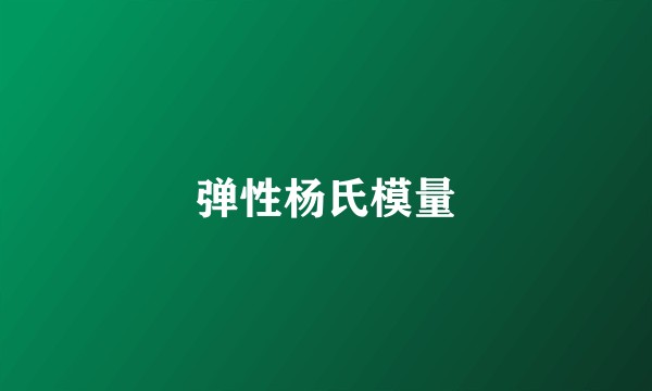 弹性杨氏模量
