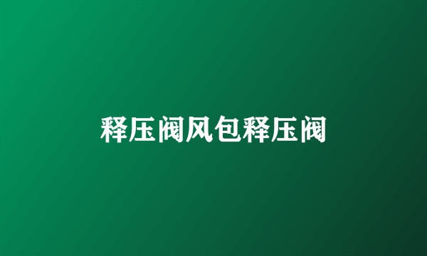 释压阀风包释压阀