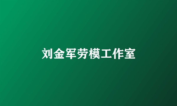 刘金军劳模工作室