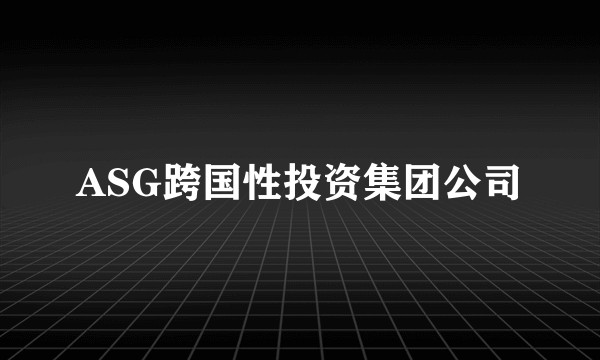 ASG跨国性投资集团公司