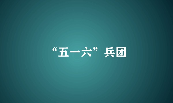 “五一六”兵团