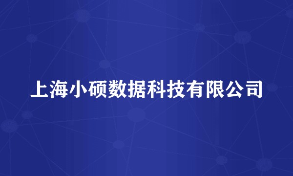 上海小硕数据科技有限公司